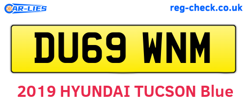DU69WNM are the vehicle registration plates.