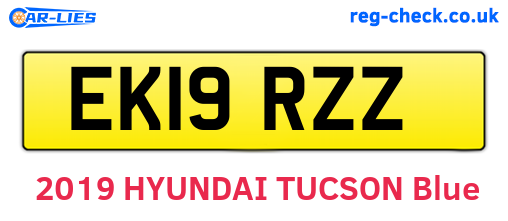 EK19RZZ are the vehicle registration plates.