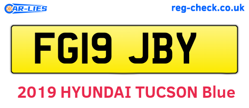 FG19JBY are the vehicle registration plates.