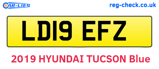 LD19EFZ are the vehicle registration plates.
