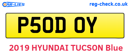 P50DOY are the vehicle registration plates.