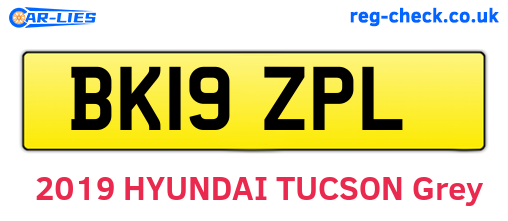 BK19ZPL are the vehicle registration plates.