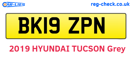 BK19ZPN are the vehicle registration plates.