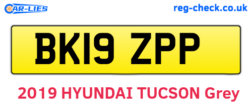BK19ZPP are the vehicle registration plates.