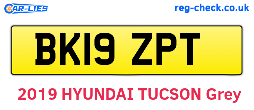 BK19ZPT are the vehicle registration plates.