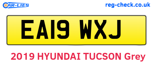 EA19WXJ are the vehicle registration plates.