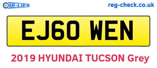 EJ60WEN are the vehicle registration plates.
