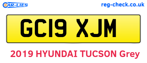 GC19XJM are the vehicle registration plates.