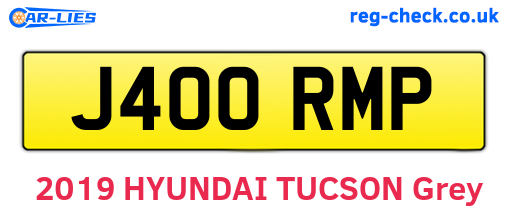 J400RMP are the vehicle registration plates.