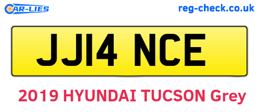 JJ14NCE are the vehicle registration plates.