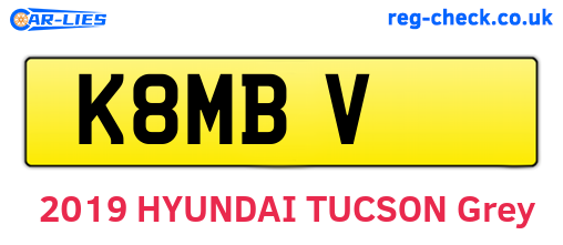 K8MBV are the vehicle registration plates.