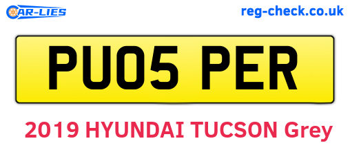PU05PER are the vehicle registration plates.