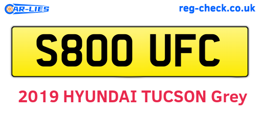 S800UFC are the vehicle registration plates.