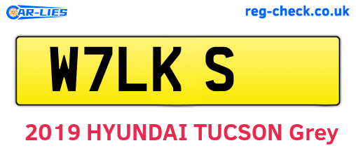 W7LKS are the vehicle registration plates.