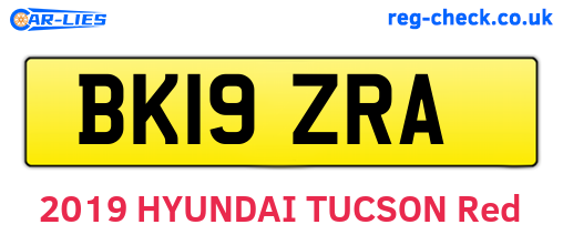 BK19ZRA are the vehicle registration plates.