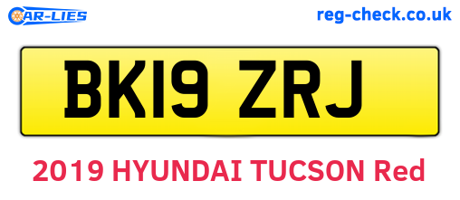 BK19ZRJ are the vehicle registration plates.