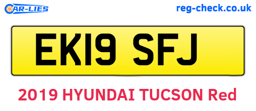 EK19SFJ are the vehicle registration plates.