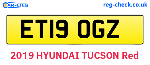 ET19OGZ are the vehicle registration plates.