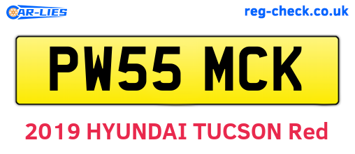 PW55MCK are the vehicle registration plates.