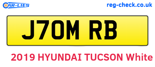 J70MRB are the vehicle registration plates.