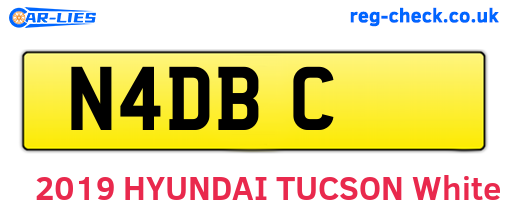 N4DBC are the vehicle registration plates.