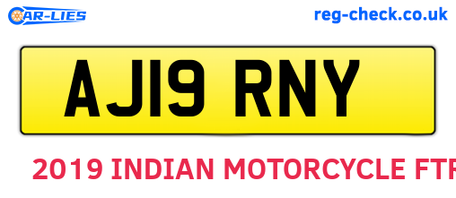 AJ19RNY are the vehicle registration plates.