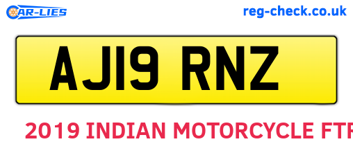 AJ19RNZ are the vehicle registration plates.