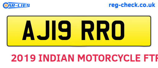 AJ19RRO are the vehicle registration plates.