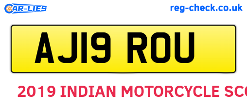 AJ19ROU are the vehicle registration plates.