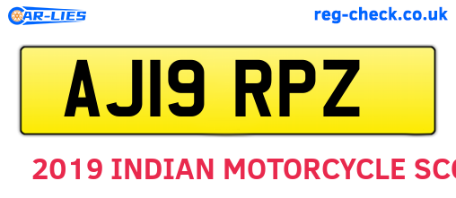AJ19RPZ are the vehicle registration plates.