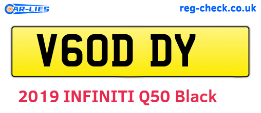 V60DDY are the vehicle registration plates.