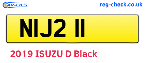 NIJ211 are the vehicle registration plates.
