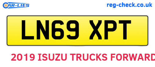 LN69XPT are the vehicle registration plates.