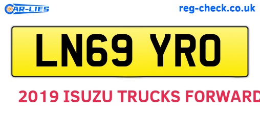 LN69YRO are the vehicle registration plates.