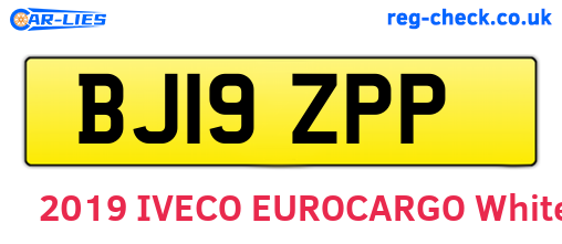 BJ19ZPP are the vehicle registration plates.