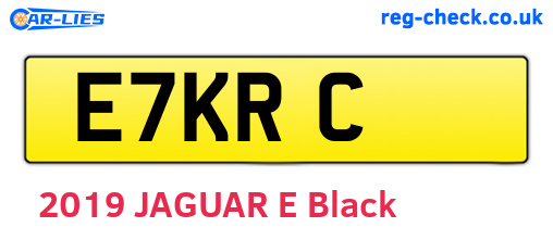 E7KRC are the vehicle registration plates.