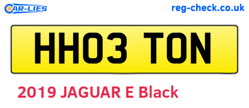 HH03TON are the vehicle registration plates.