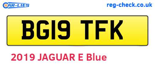 BG19TFK are the vehicle registration plates.