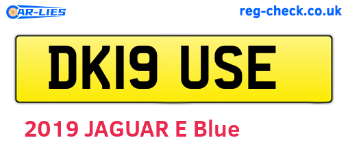 DK19USE are the vehicle registration plates.