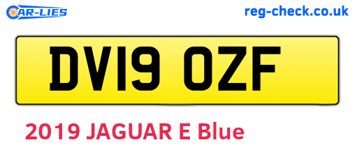 DV19OZF are the vehicle registration plates.