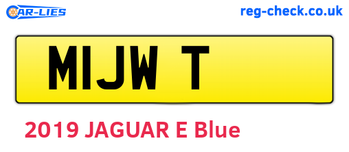 M1JWT are the vehicle registration plates.
