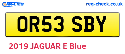 OR53SBY are the vehicle registration plates.