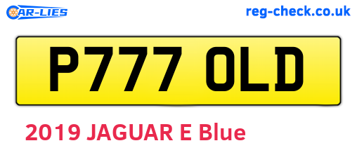 P777OLD are the vehicle registration plates.