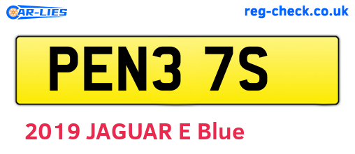 PEN37S are the vehicle registration plates.