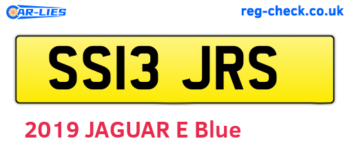 SS13JRS are the vehicle registration plates.