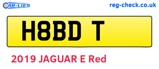 H8BDT are the vehicle registration plates.