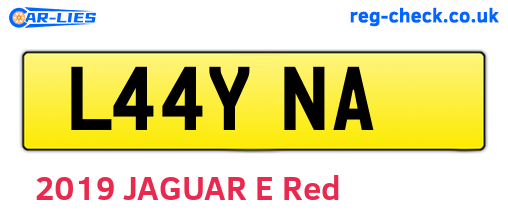 L44YNA are the vehicle registration plates.