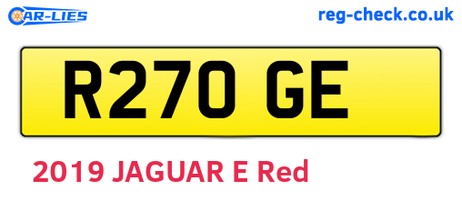 R27OGE are the vehicle registration plates.