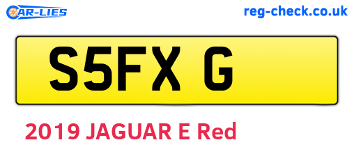 S5FXG are the vehicle registration plates.
