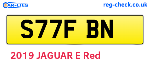 S77FBN are the vehicle registration plates.